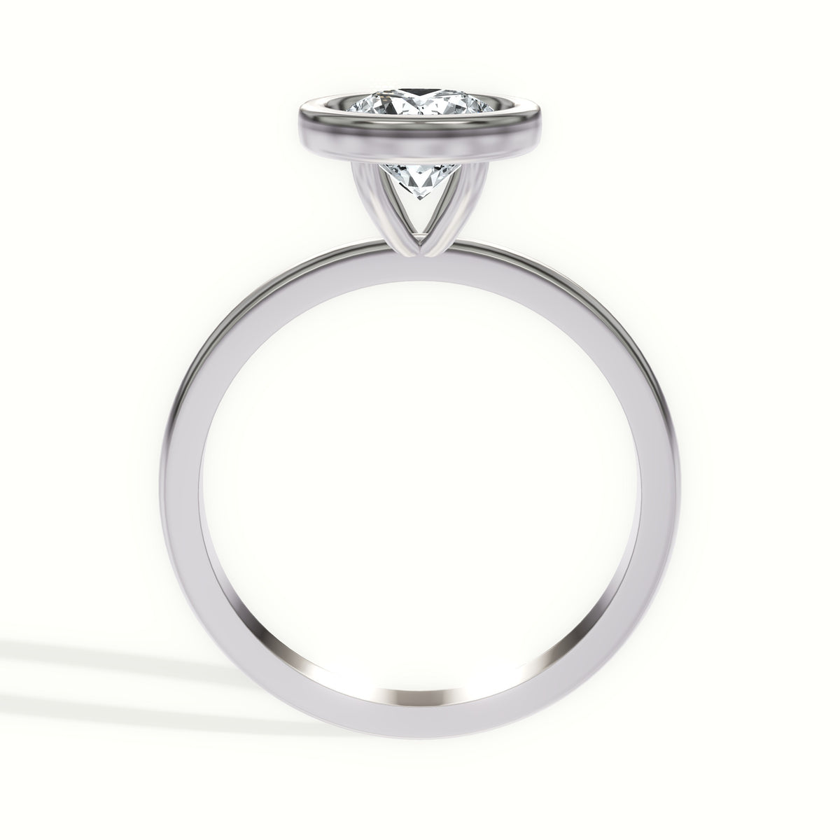 Basket Bezel Set Solitaire Engagement Ring