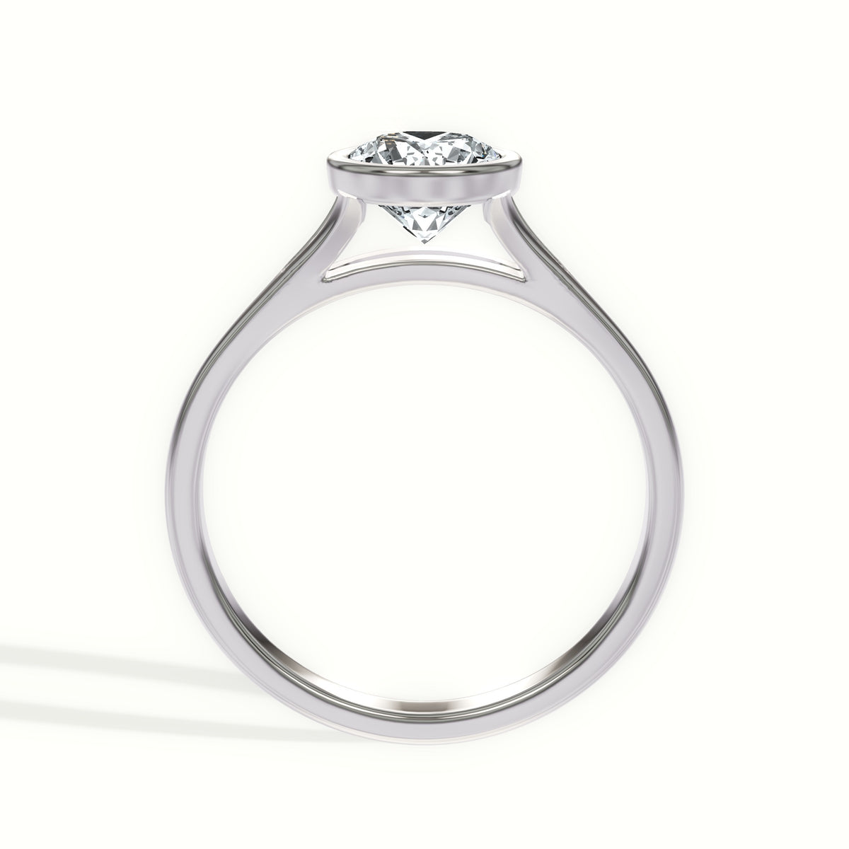 Split Shank Bezel Set Engagement Ring