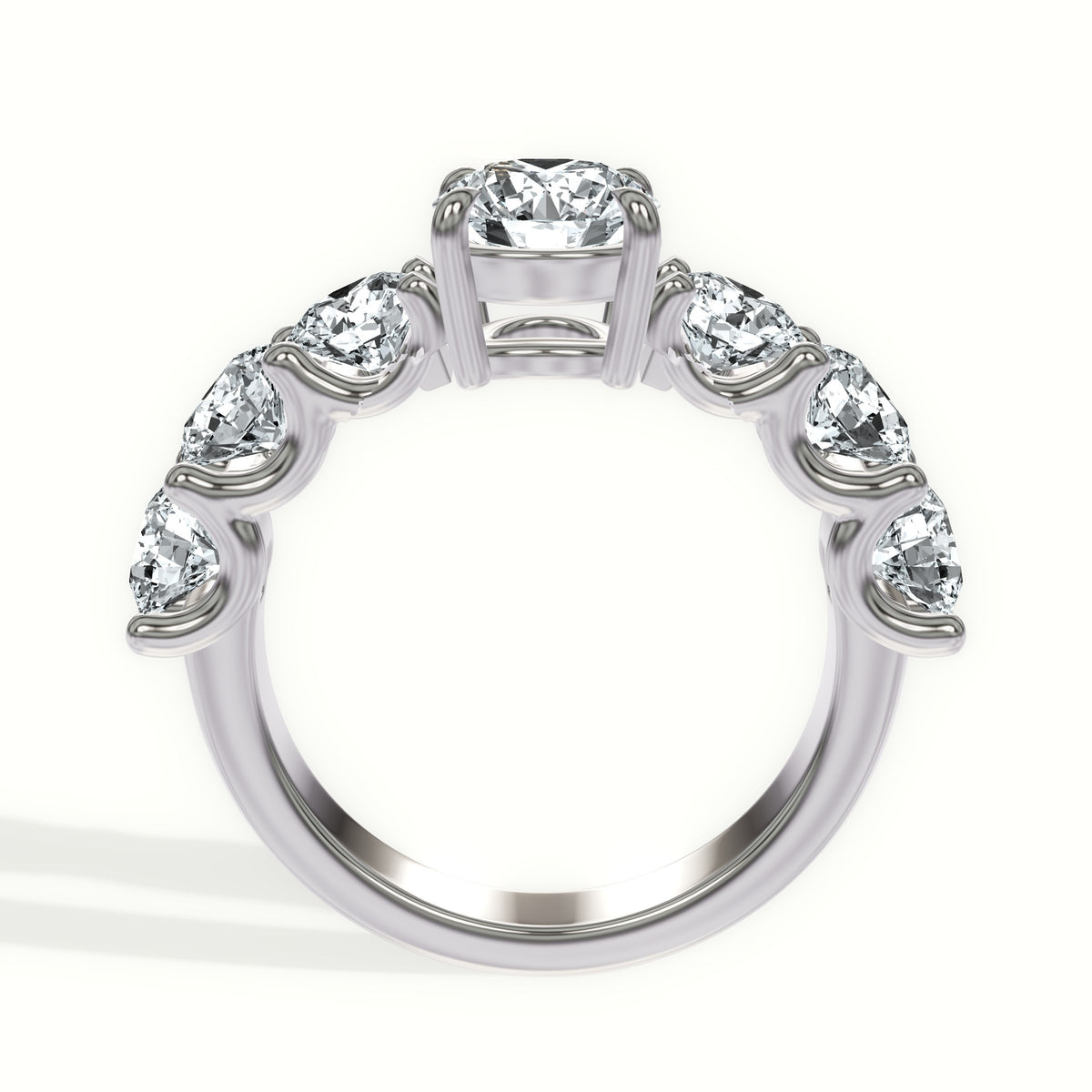 Classic Round Seven Stone Engagement Ring