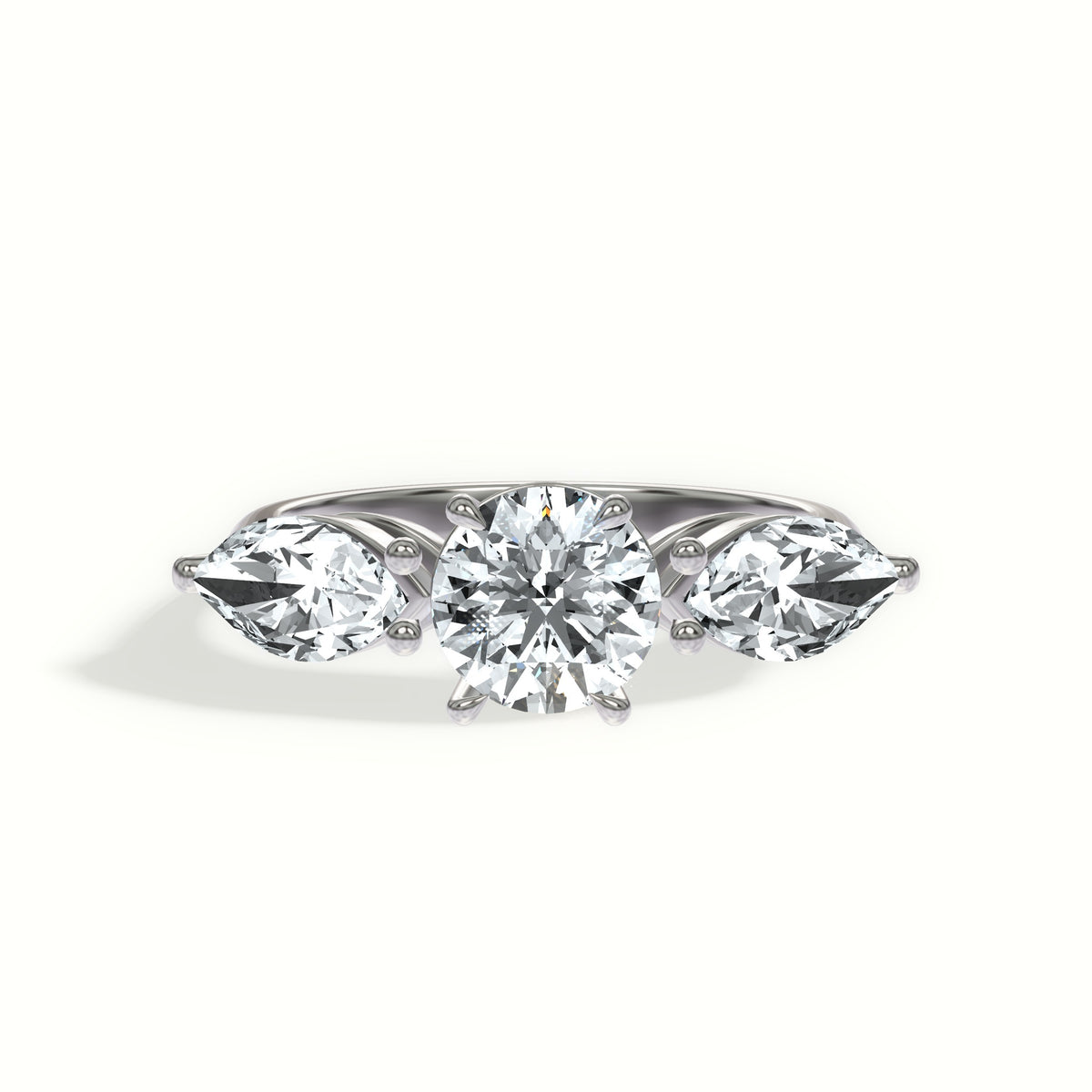 Classic Marquise Three Stone Engagement Ring