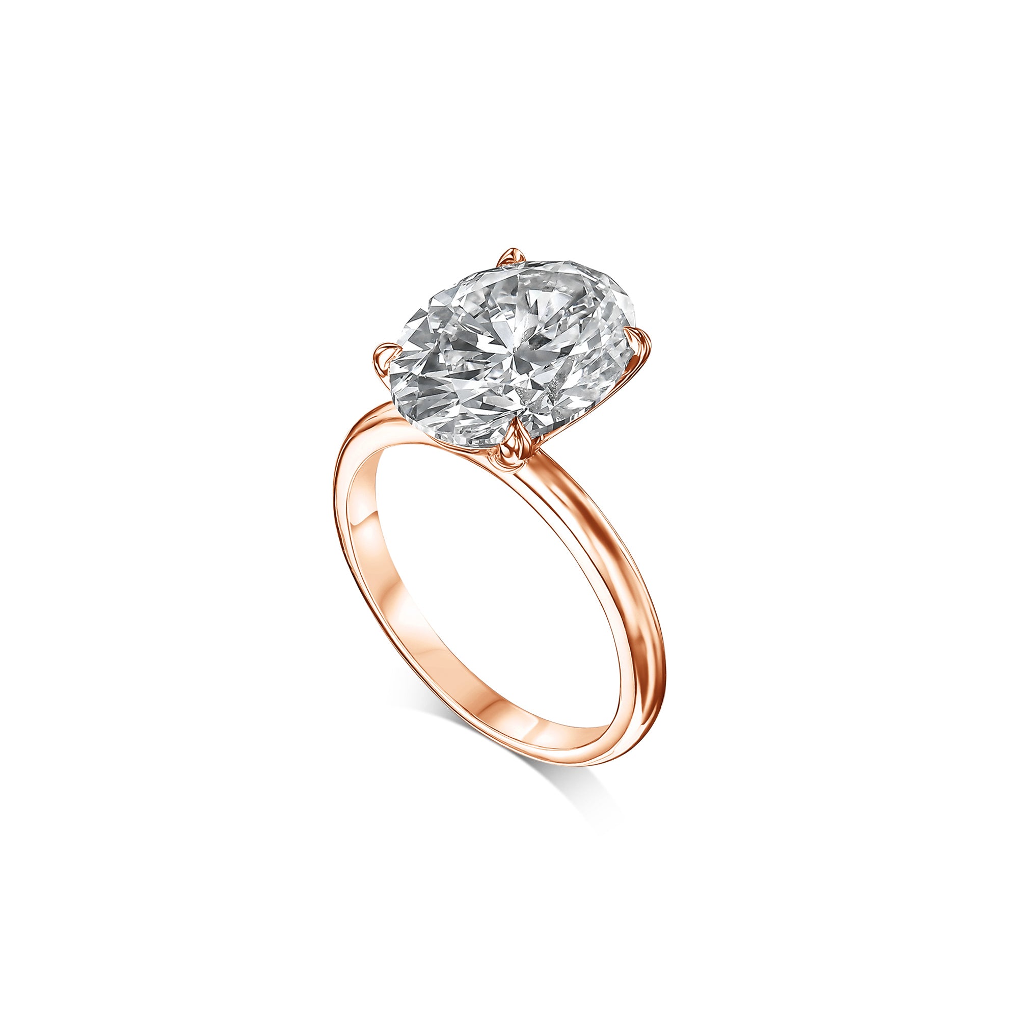5 Carat Oval Cut Diamond Solitaire Engagement Ring