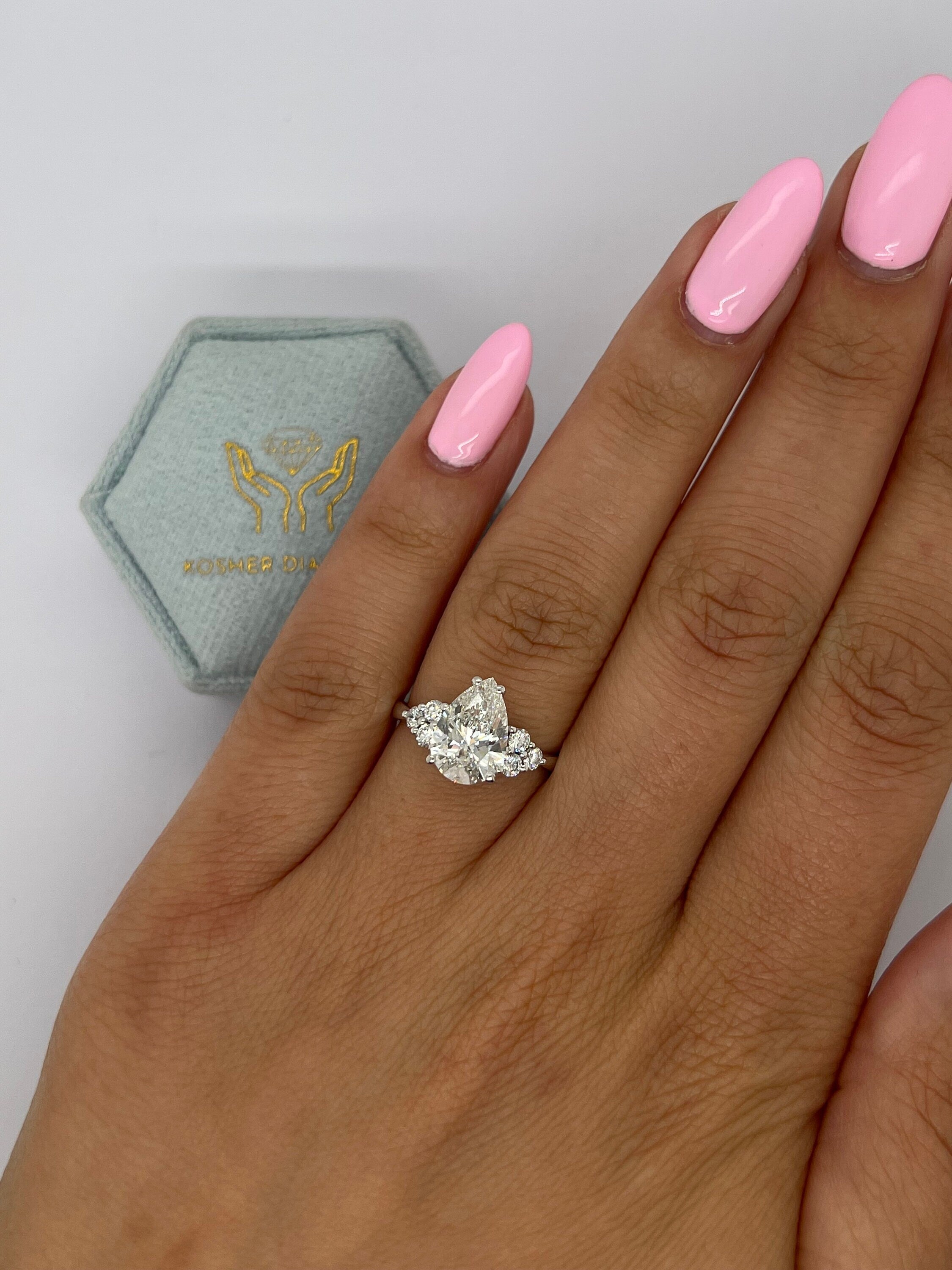 2.25 Carat Pear Cut Diamond Engagement Ring