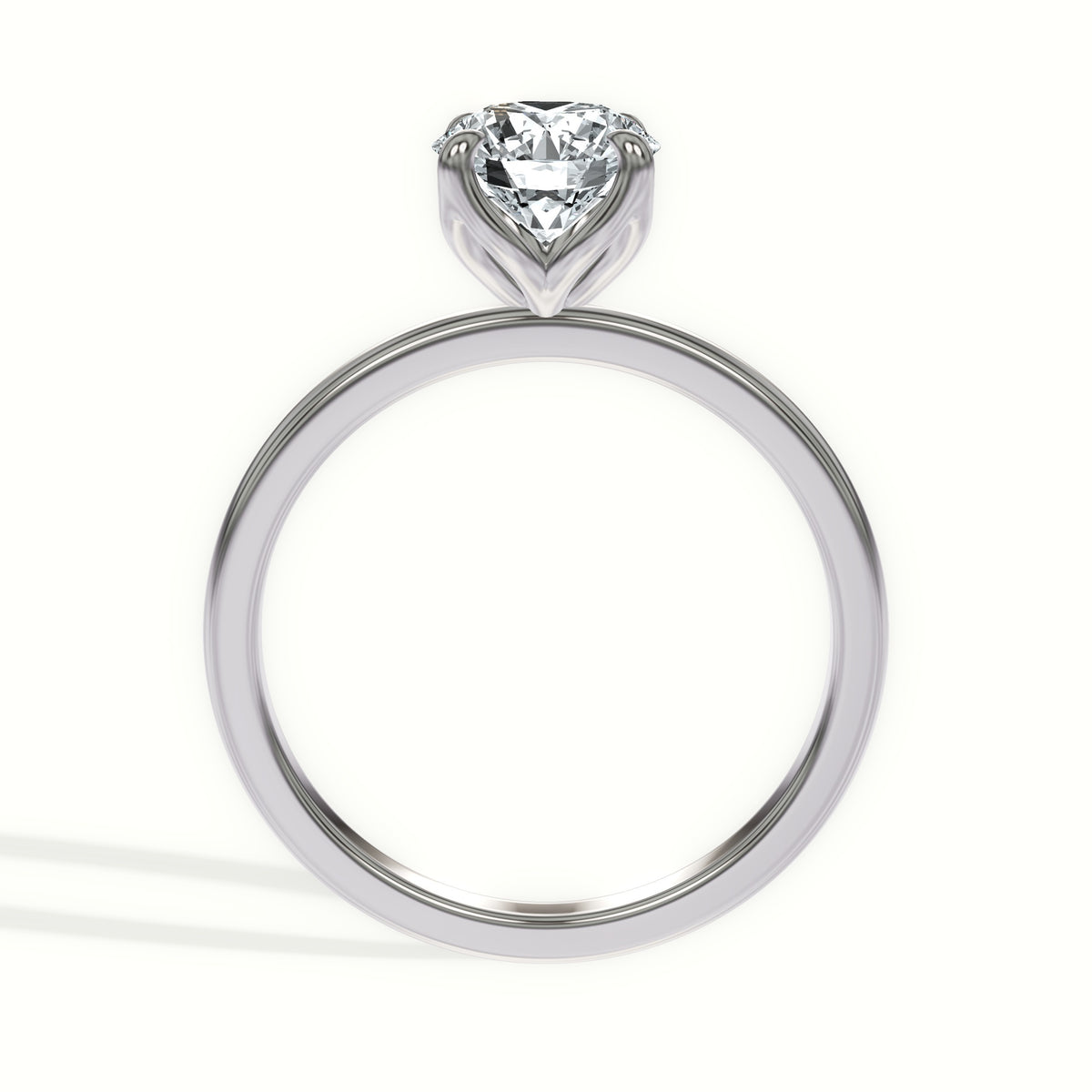 Classic Tulip Solitaire Diamond Engagement Ring