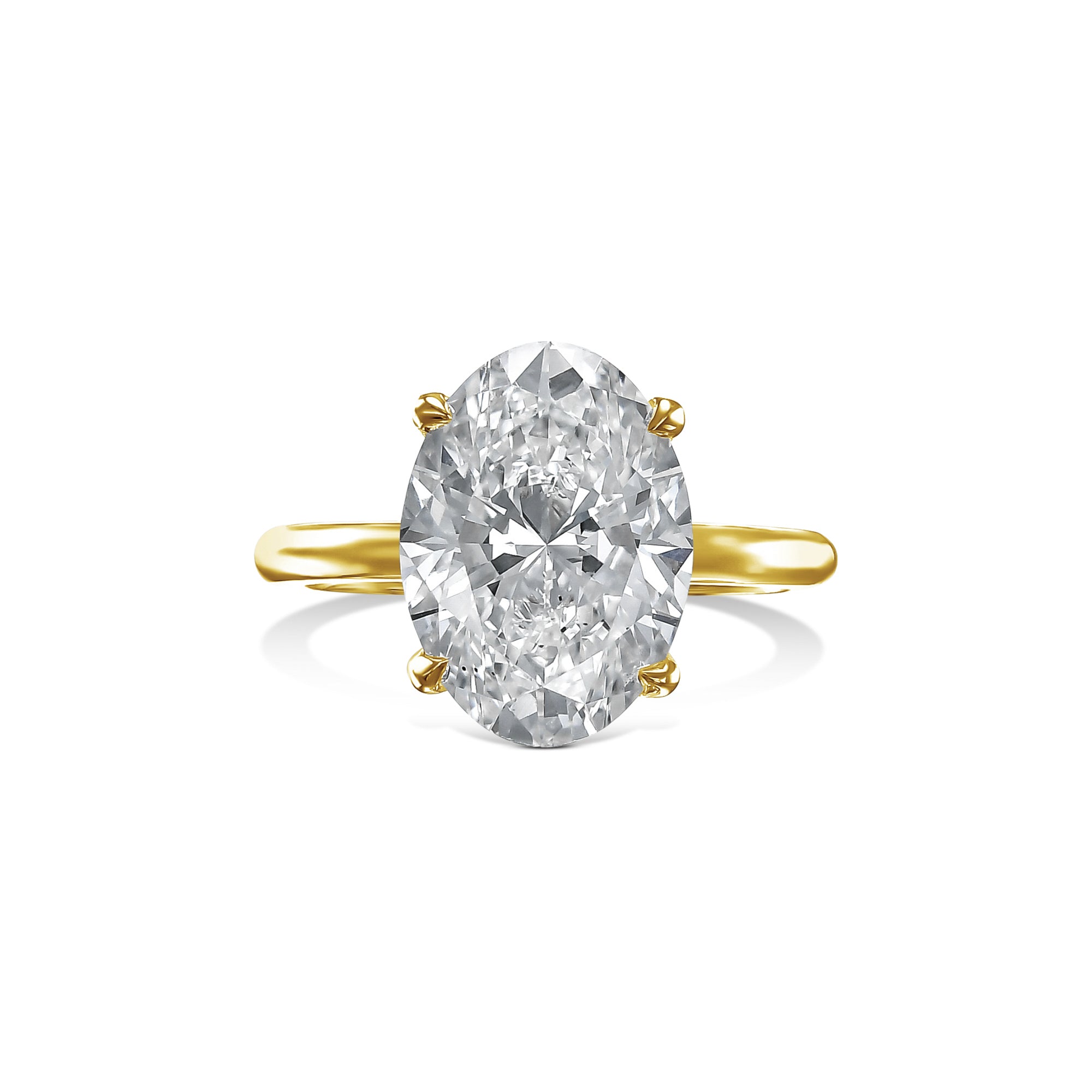 5 Carat Oval Cut Diamond Solitaire Engagement Ring