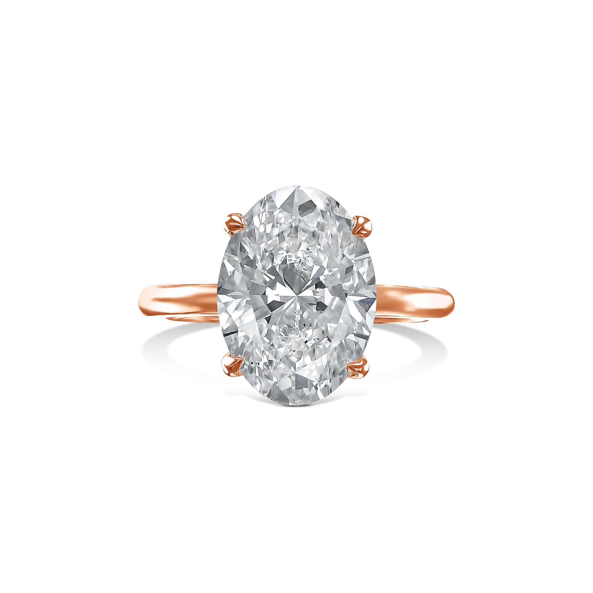 5 Carat Oval Cut Diamond Solitaire Engagement Ring