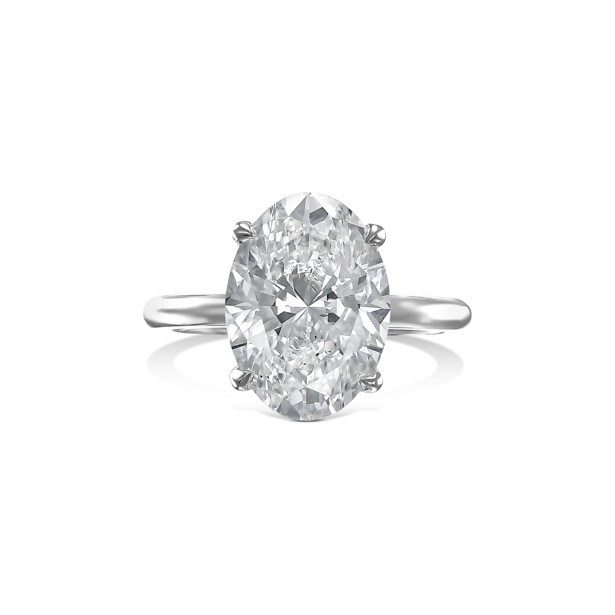 5 Carat Oval Cut Diamond Solitaire Engagement Ring
