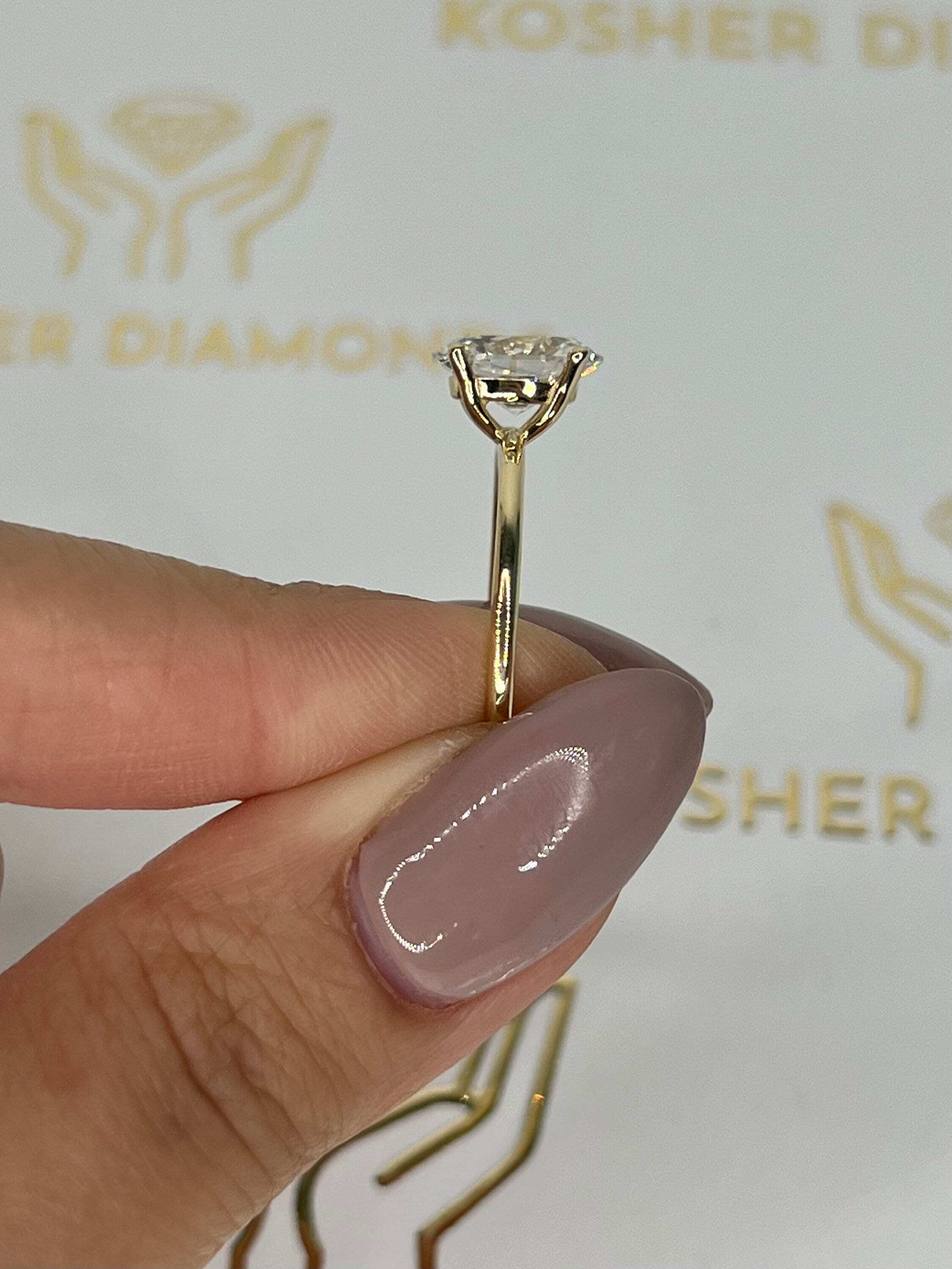 2 Carat Oval Cut Diamond Solitaire Ring