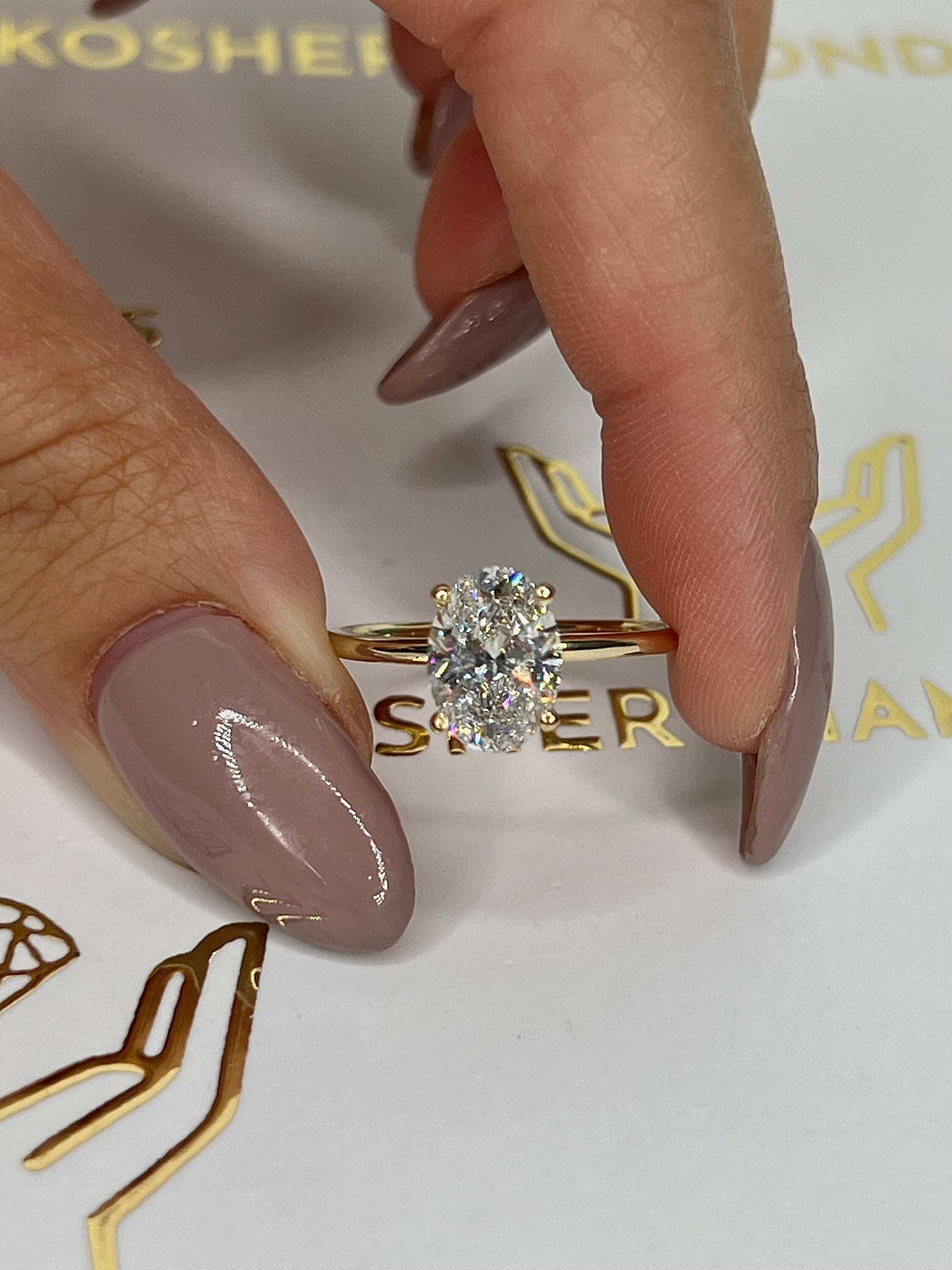 2 Carat Oval Cut Diamond Solitaire Ring