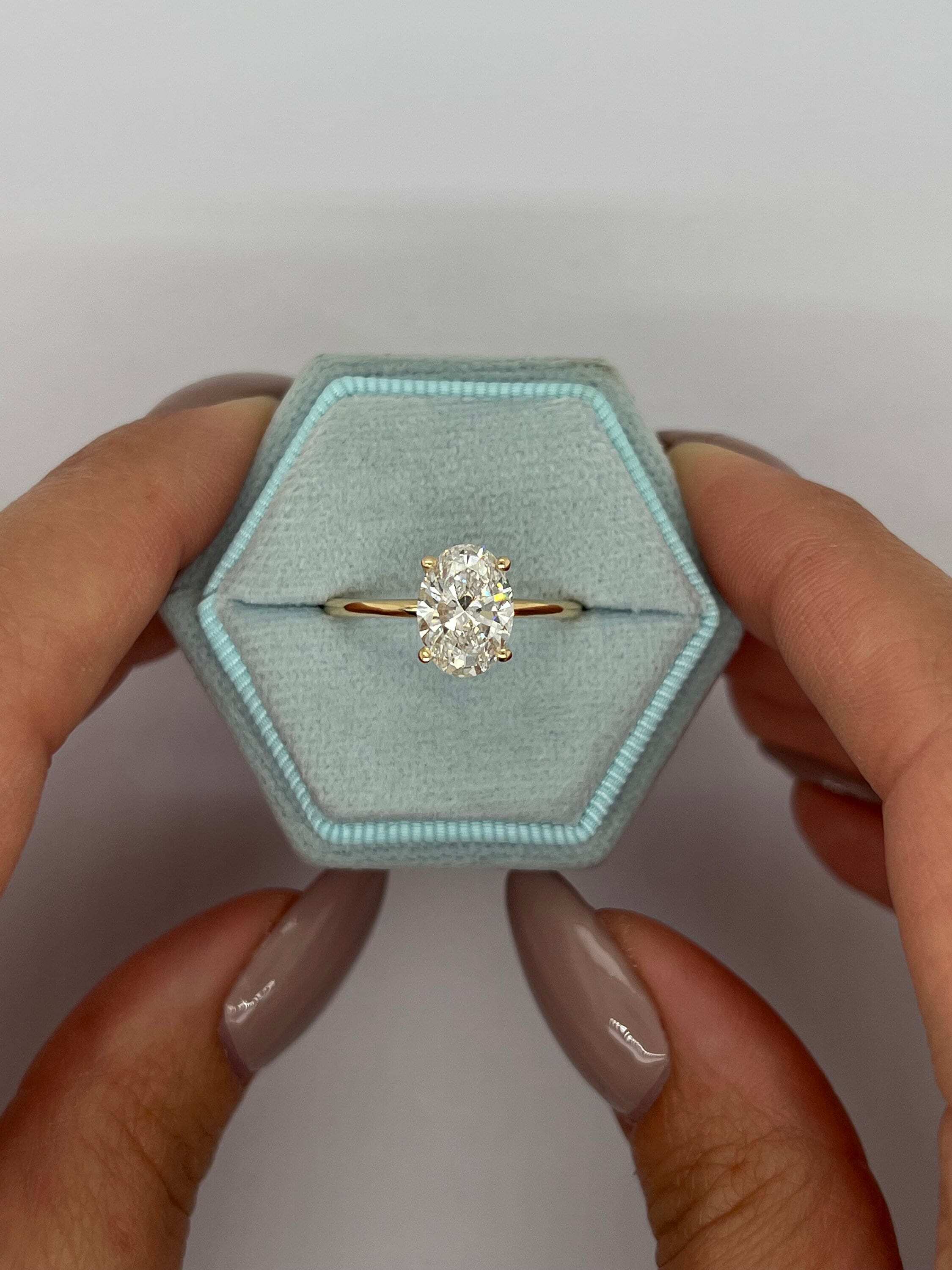 2 Carat Oval Cut Diamond Solitaire Ring