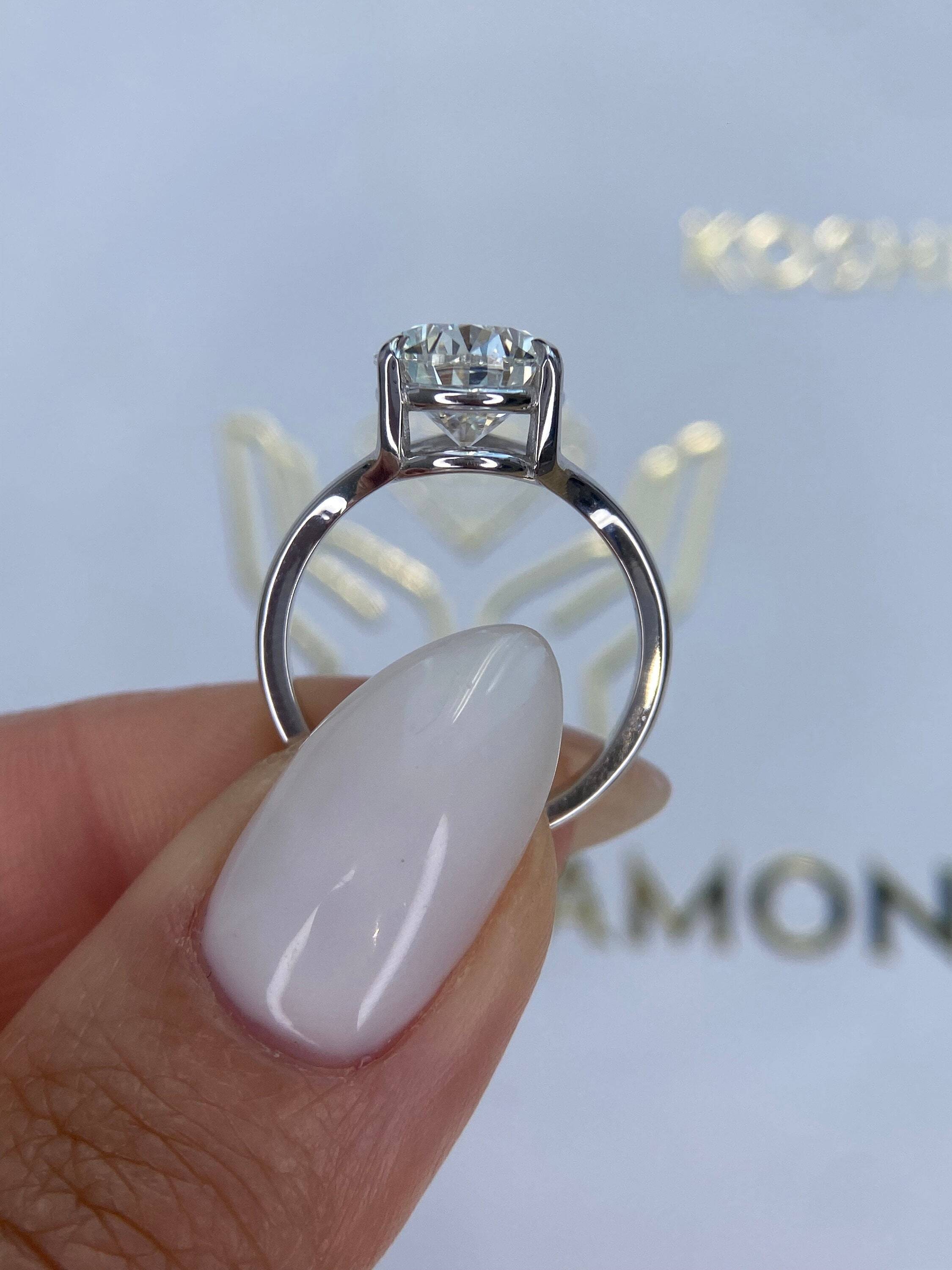 3 Carat Pear Cut Solitaire Diamond Split Shank Engagement Ring
