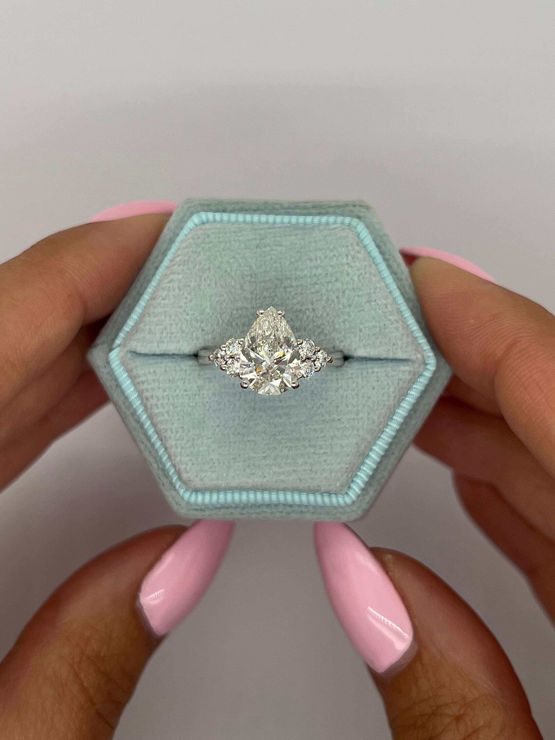 2.25 Carat Pear Cut Diamond Engagement Ring