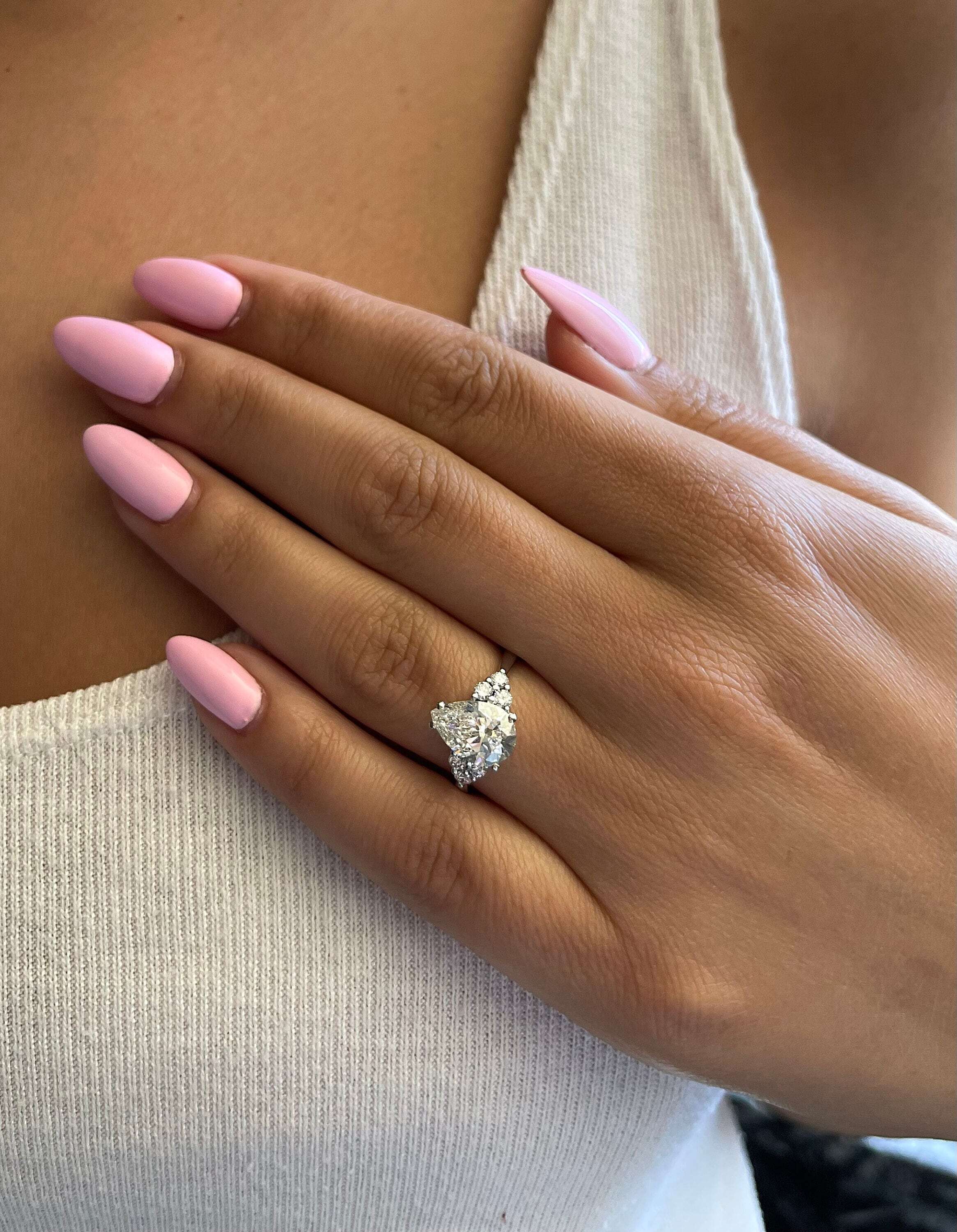 2.25 Carat Pear Cut Diamond Engagement Ring