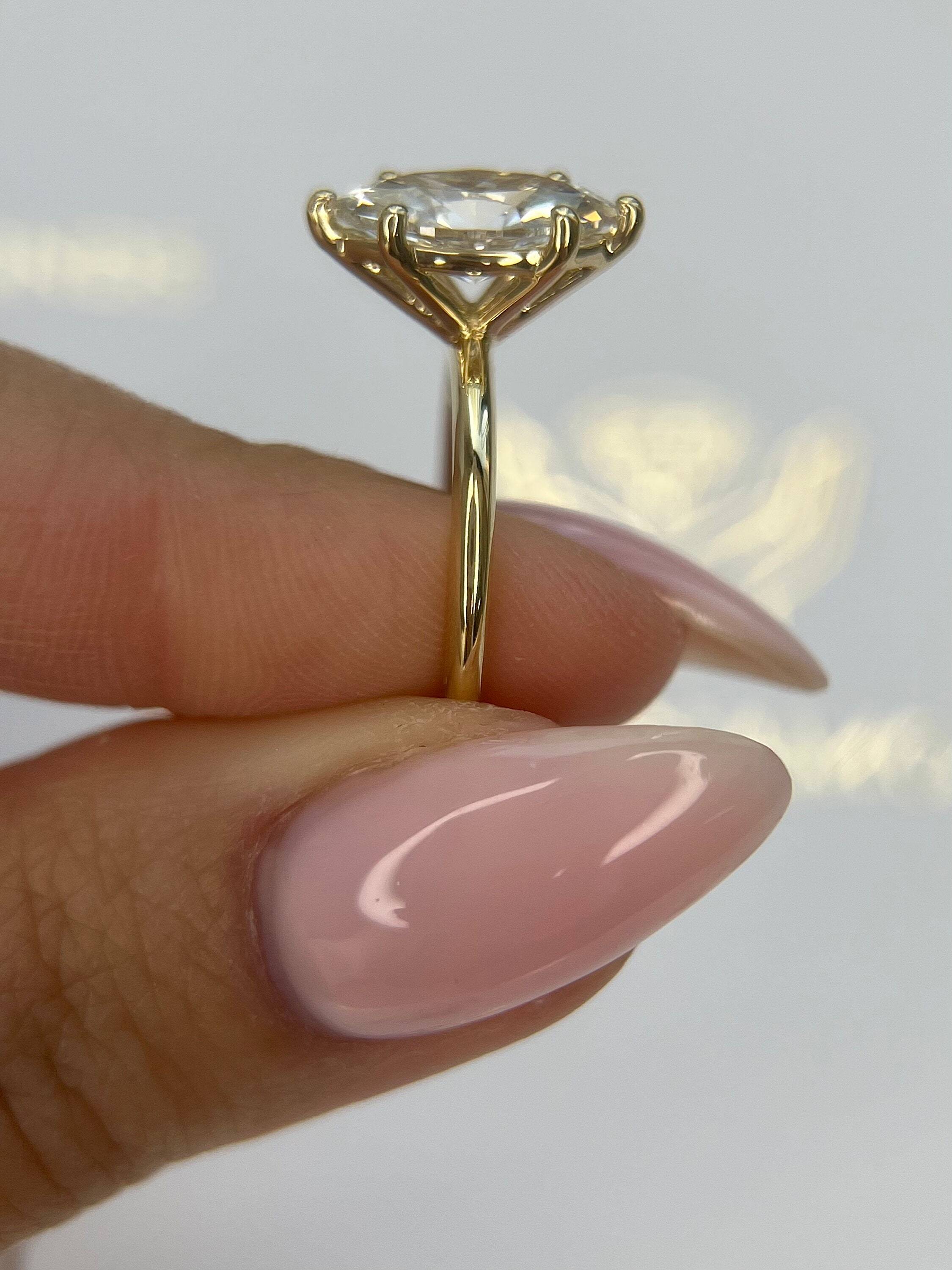 2 Carat Marquise Excellent Cut Diamond Solitaire Engagement Ring