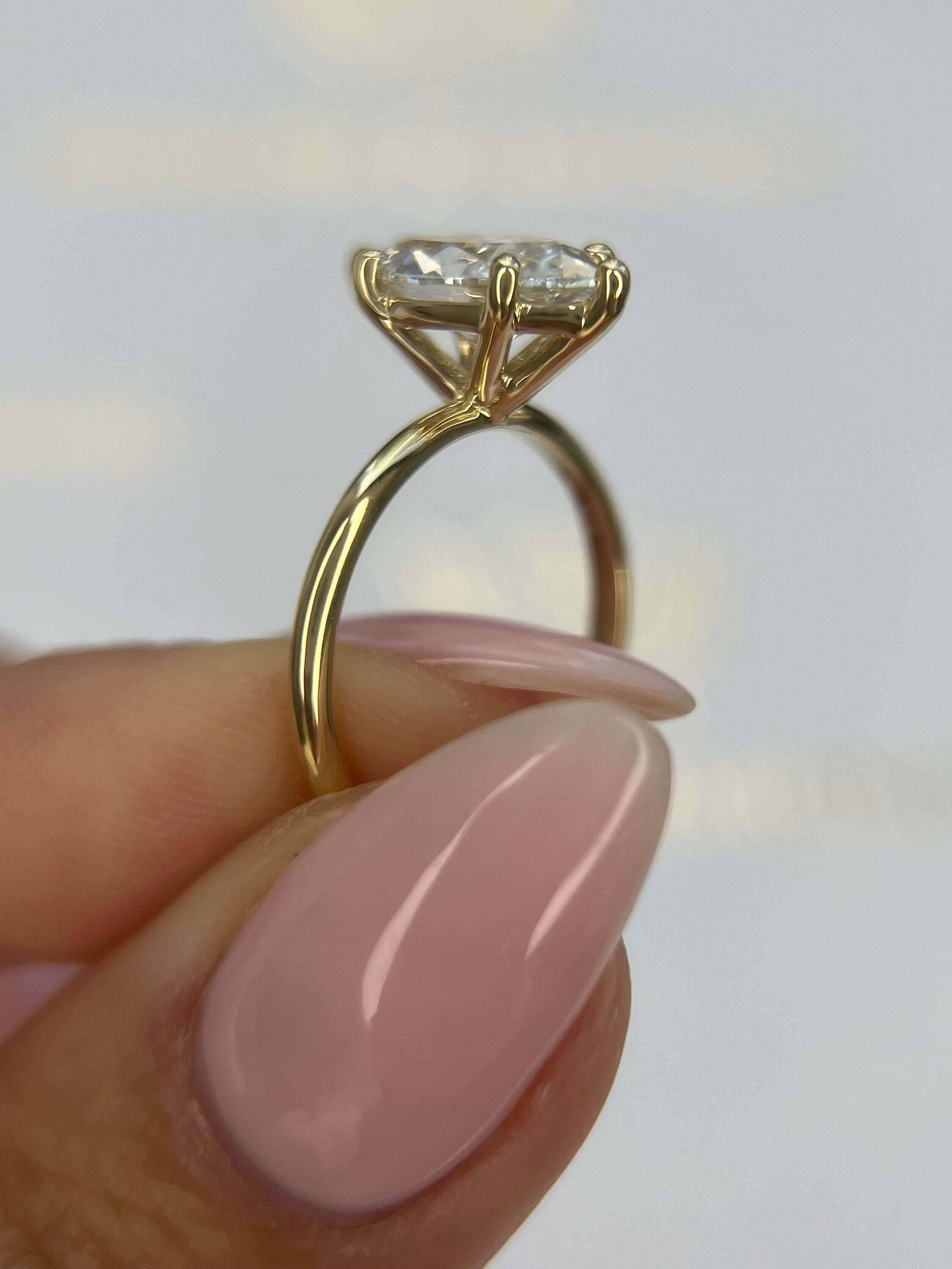 2 Carat Marquise Excellent Cut Diamond Solitaire Engagement Ring